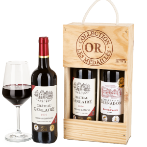 Feine Châteaux-Bordeaux Feine Châteaux-Bordeaux mit Goldprämierung in der Holzkiste