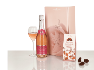 Präsent "Prima Präsent "Prima Rosa" l Pinot Noir Rosé & Mathez Kakao Trüffel
