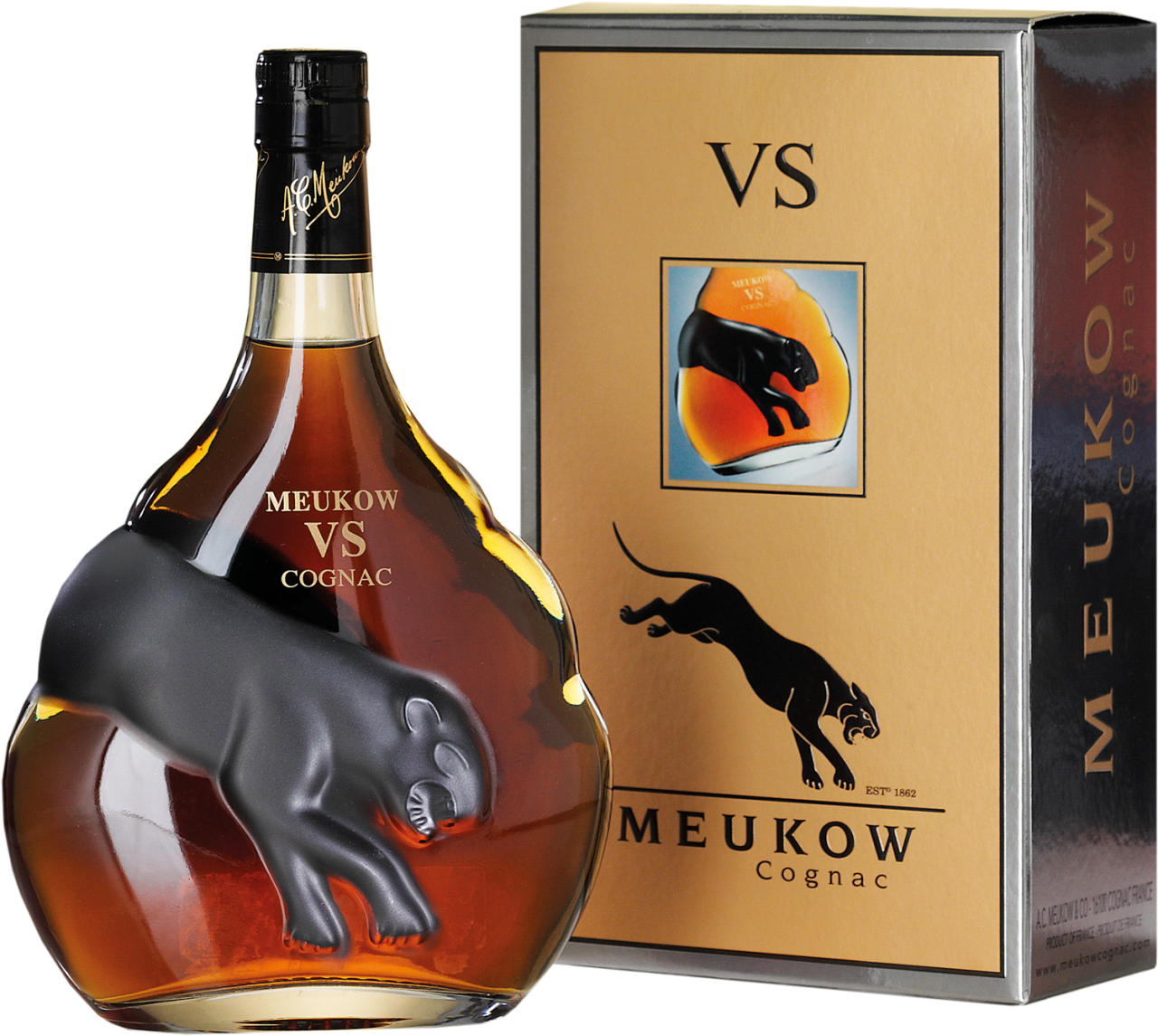 Cognac Meukow Feline VS im edlen Geschenkkarton