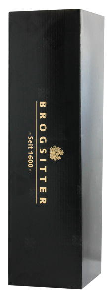 Geschenkkarton schwarz mit Goldfolienprägung für 1 Flasche