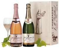 Champagne Gobillard "Rosé et Blanc" in der edlen Champagner-Kiste