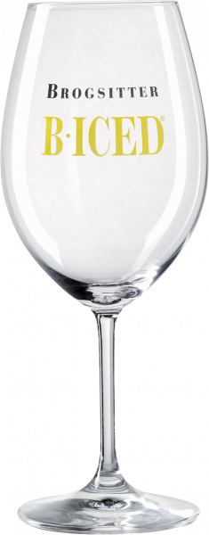 Brogsitter B · ICED Glas mit Aufdruck