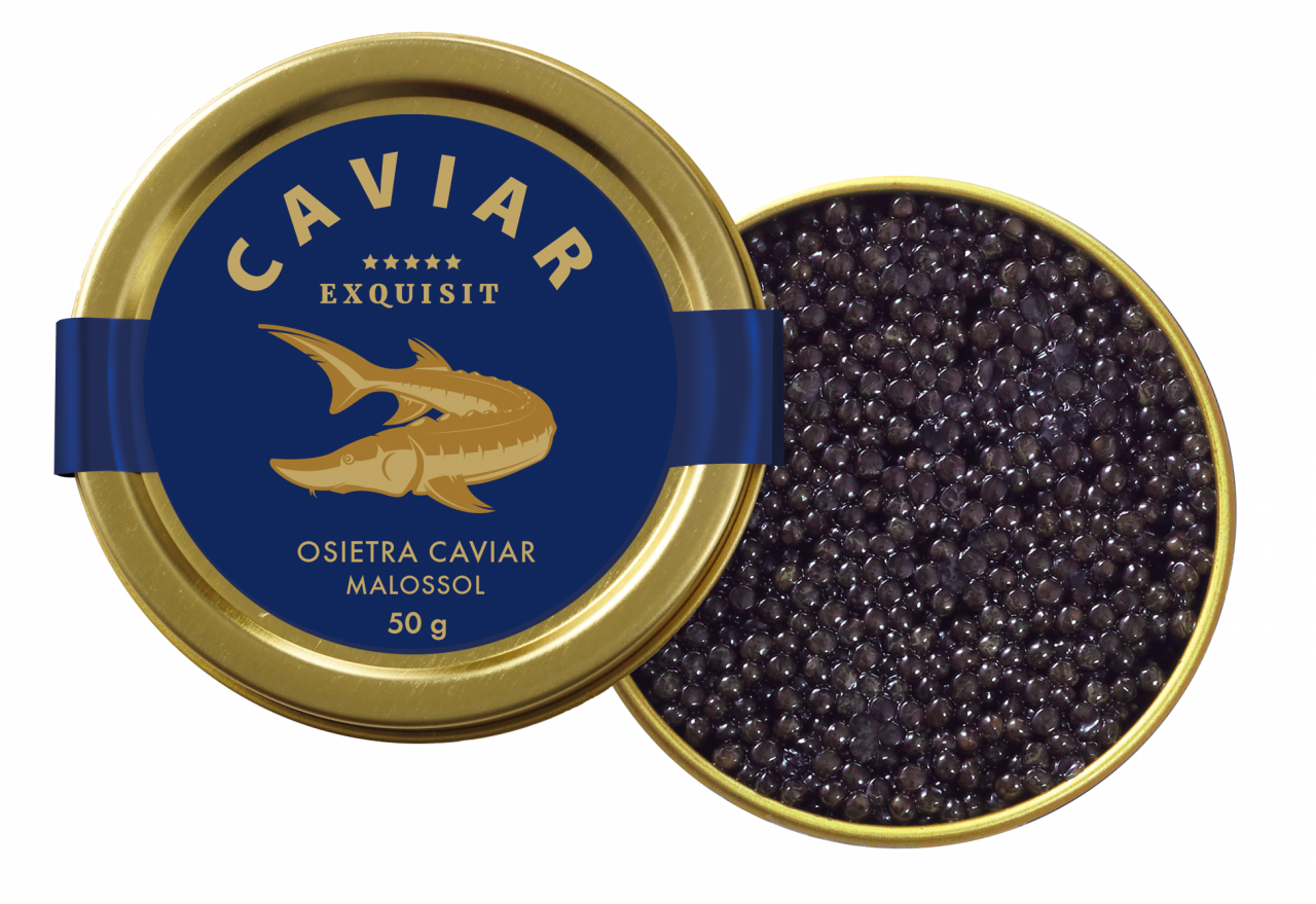 Exquisit OSIETRA CAVIAR Premium Linie Malossol, 50g