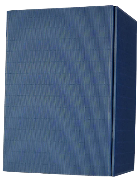 Geschenkkarton Blau für 6 Flaschen