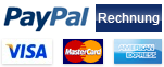 Zahlarten Rechnung, Kreditkarte, PayPal